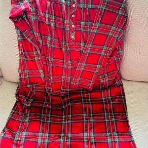 Aria Red Plaid Nightgown